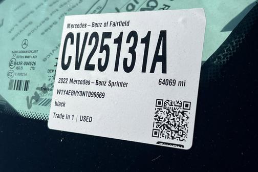 2022 Mercedes-Benz Sprinter 2500 144 WB