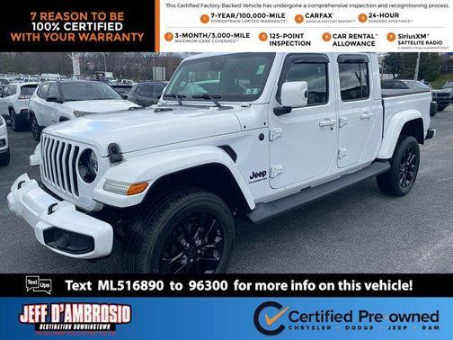 Bright White Clearcoat 2021 Jeep Gladiator Overland
