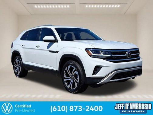 Pure White 2022 Volkswagen Atlas Cross Sport 2.0T SEL