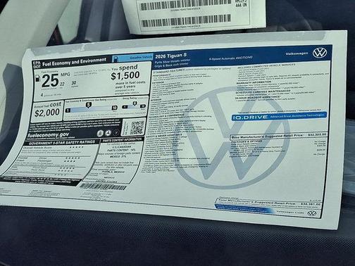 2026 Volkswagen Tiguan 2.0T S