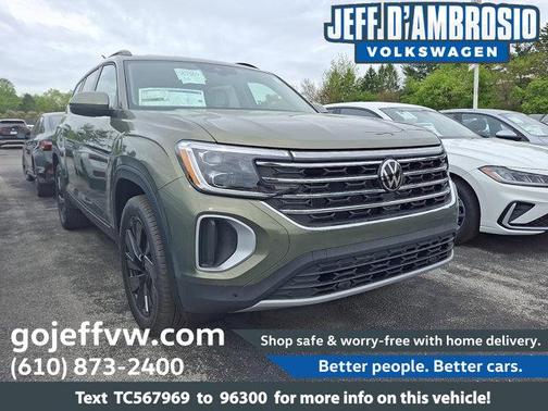 Avocado Green Pearl 2026 Volkswagen Atlas 2.0T SE W/TECHNOLOGY