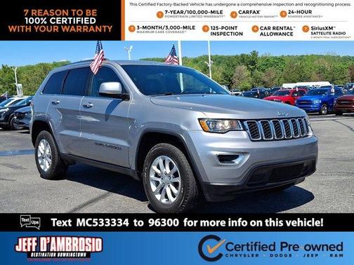 Billet Silver Metallic Clearcoat 2021 Jeep Grand Cherokee Laredo X