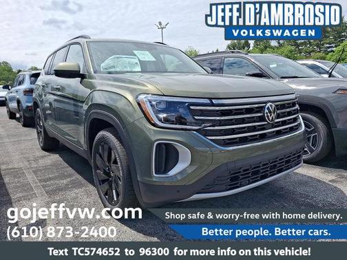 Avocado Green Pearl 2026 Volkswagen Atlas 2.0T SE W/TECHNOLOGY