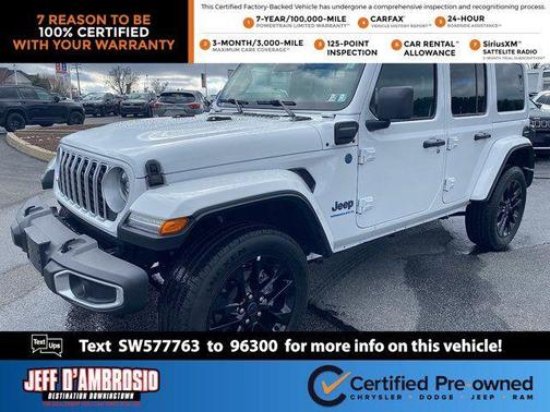 Bright White Clearcoat 2025 Jeep Wrangler 4xe Sahara