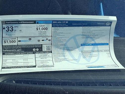 2026 Volkswagen Jetta 1.8T SE