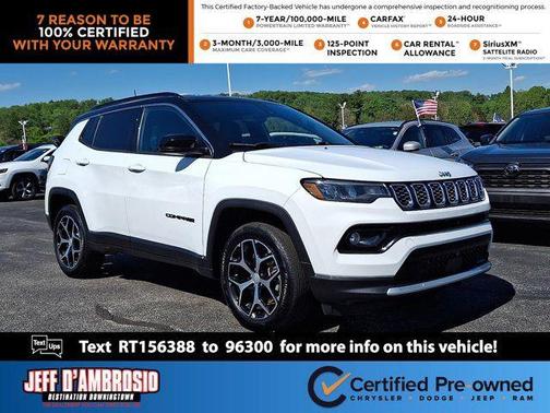Bright White Clearcoat 2024 Jeep Compass Limited