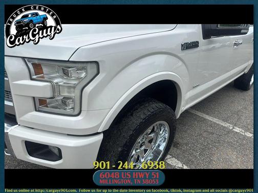 White Platinum Metallic Tri-Coat 2016 Ford F-150 Platinum