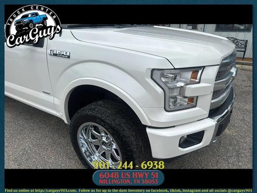White Platinum Metallic Tri-Coat 2016 Ford F-150 Platinum
