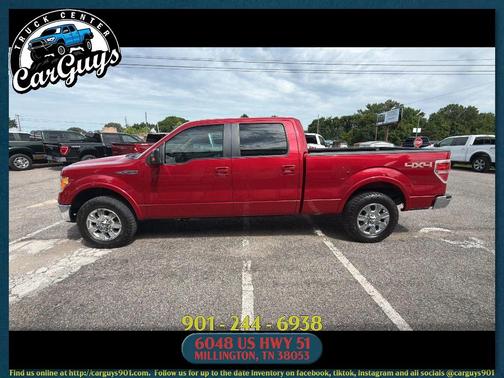 Red 2012 Ford F-150 Lariat