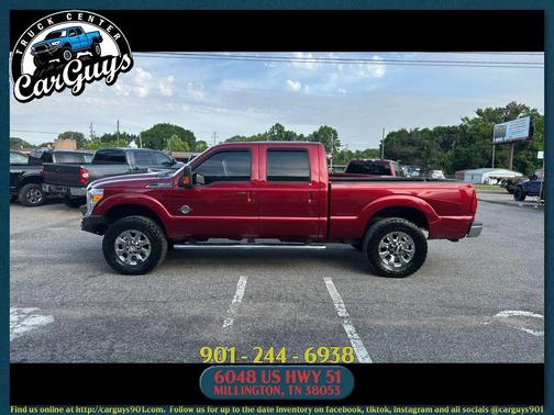 Red 2016 Ford F-250 Lariat