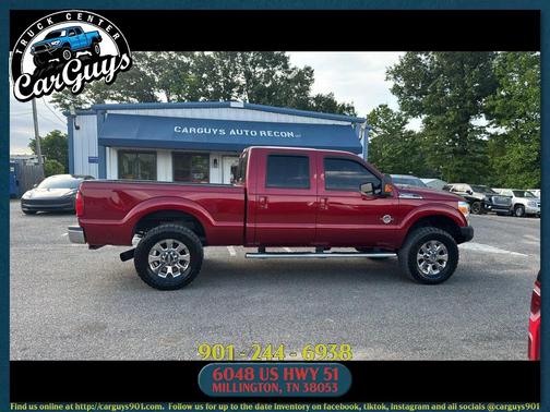 Red 2016 Ford F-250 Lariat