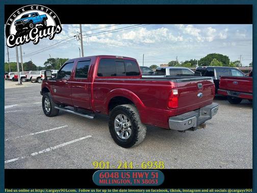 Red 2016 Ford F-250 Lariat