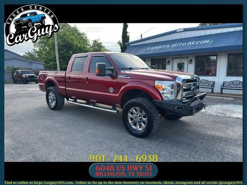 Red 2016 Ford F-250 Lariat