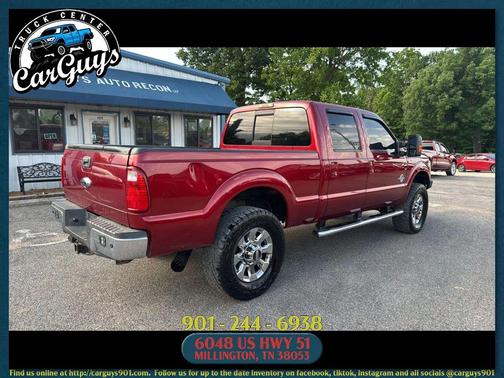 Red 2016 Ford F-250 Lariat