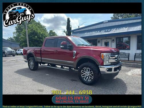 Red 2017 Ford F-250 Lariat