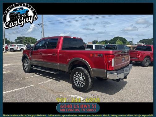 Red 2017 Ford F-250 Lariat