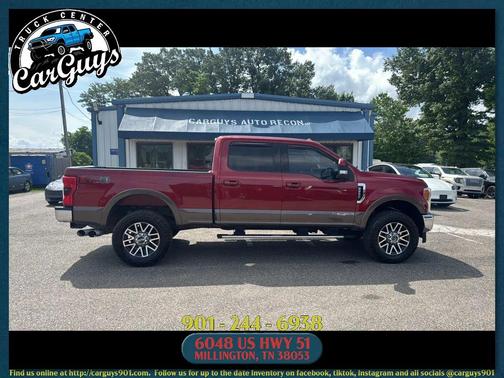 Red 2017 Ford F-250 Lariat