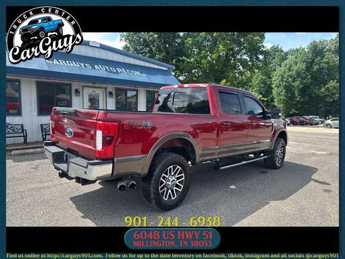 Red 2017 Ford F-250 Lariat