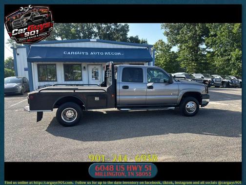 Gray 2007 Chevrolet Silverado 3500 LT1 Crew Cab Classic