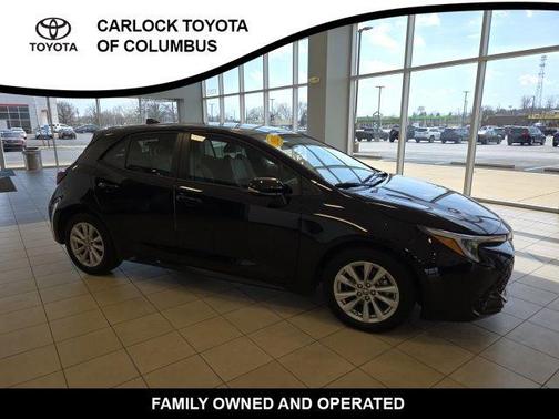 Midnight Black Metallic 2025 Toyota Corolla Hatchback SE