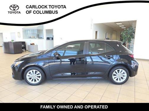 Midnight Black Metallic 2025 Toyota Corolla Hatchback SE
