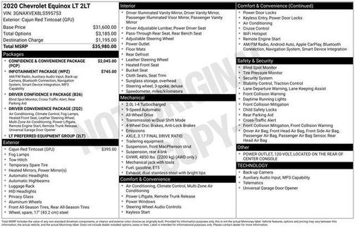 Cajun Red Tintcoat 2020 Chevrolet Equinox 2LT