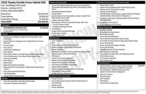 Jet Black 2023 Toyota Corolla Cross Hybrid XSE