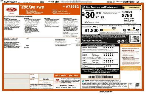 Silver Metallic 2024 Ford Escape Active