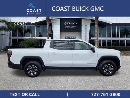 Summit White 2026 GMC Sierra EV Standard Range Elevation