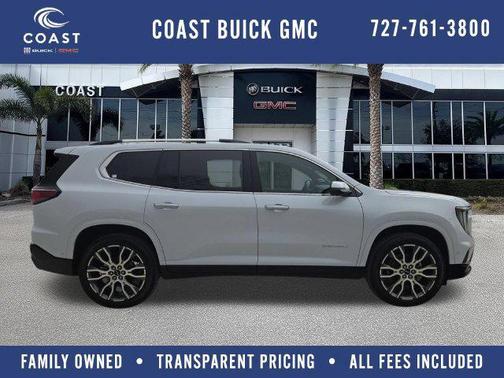 Glacier White Tricoat 2026 GMC Acadia Denali
