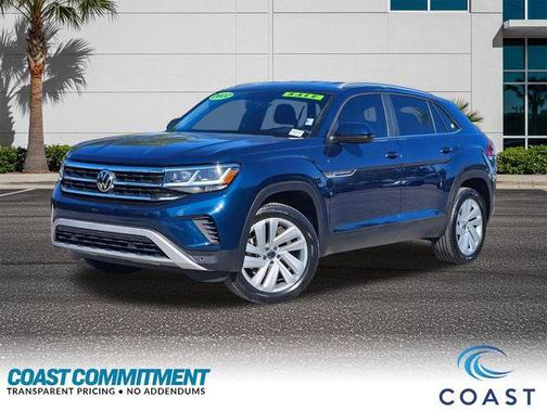 Blue Metallic 2022 Volkswagen Atlas Cross Sport 3.6L V6 SE w/Technology