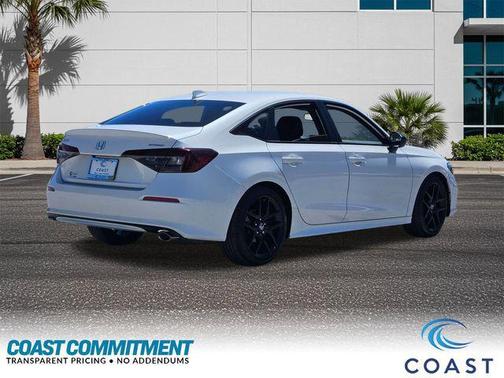 Platinum White Pearl 2025 Honda Civic Sport