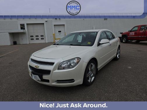 White Diamond Clearcoat 2012 Chevrolet Malibu 1LT