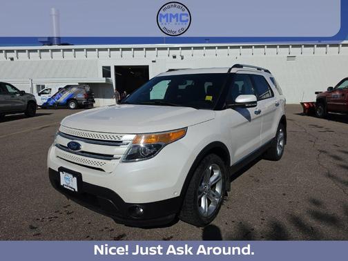 White Platinum Clearcoat Metallic 2015 Ford Explorer Limited