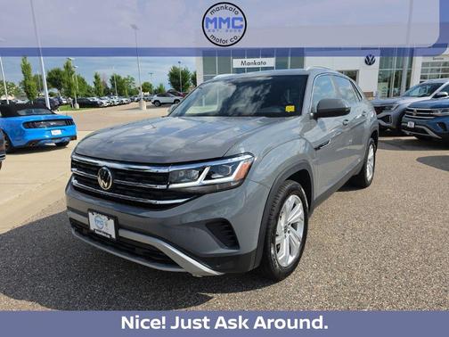 Pure Gray 2021 Volkswagen Atlas Cross Sport 3.6L V6 SEL