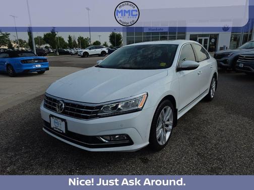 Pure White 2017 Volkswagen Passat 1.8T SEL Premium