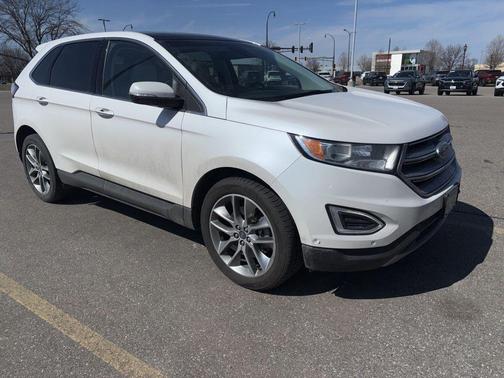 White Platinum Clearcoat Metallic 2015 Ford Edge Titanium