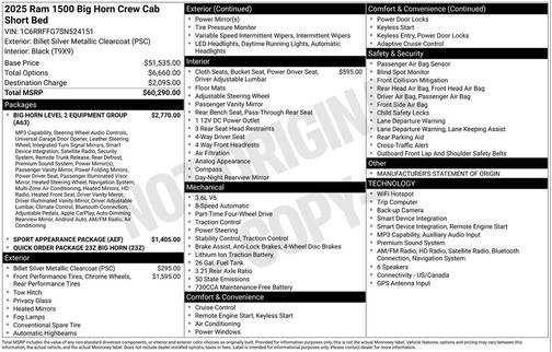 Billet Silver Metallic Clearcoat 2025 RAM 1500 Big Horn/Lone Star