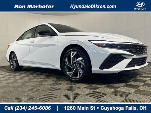 Serenity White 2025 Hyundai ELANTRA HEV SEL Sport