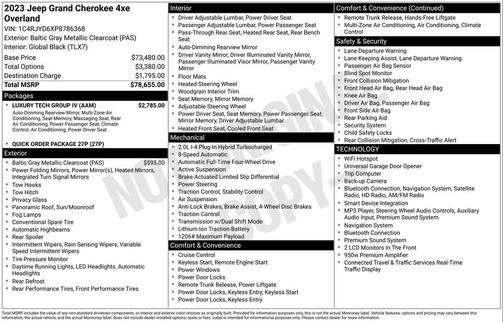 Baltic Gray Metallic Clearcoat 2023 Jeep Grand Cherokee 4xe Overland