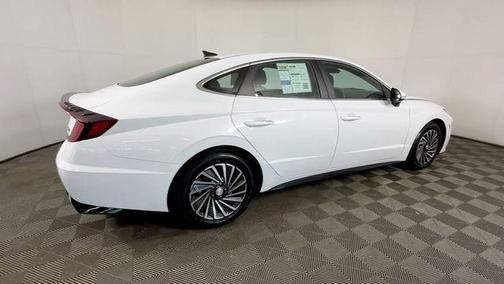 Serenity White 2023 Hyundai SONATA Hybrid SE