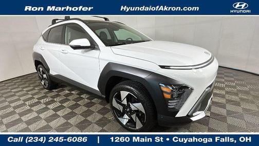 Atlas White 2025 Hyundai KONA Limited