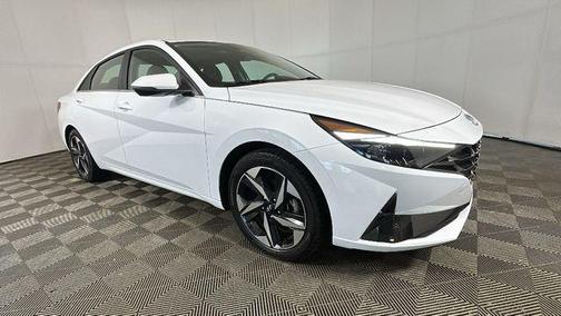 Lunar White 2023 Hyundai ELANTRA HEV Limited