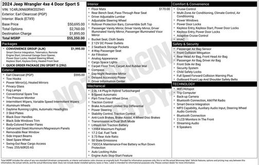Earl Clearcoat 2024 Jeep Wrangler 4xe Sport S