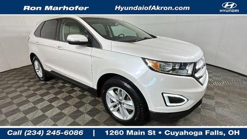 White Platinum Metallic Tri-Coat 2018 Ford Edge SEL