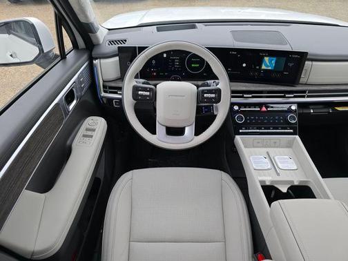 Serenity White 2026 Hyundai SANTA FE HEV Calligraphy