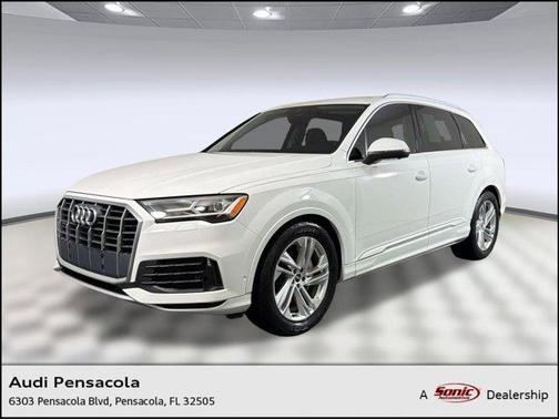 Carrara White 2021 Audi Q7 45 Premium Plus
