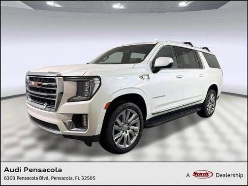 White Frost Tricoat 2021 GMC Yukon XL SLT