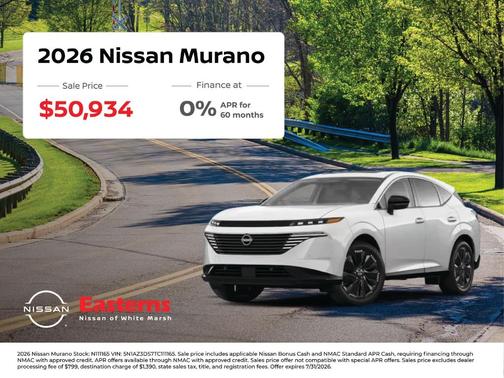 Everest White Pearl/Black 2026 Nissan Murano Platinum