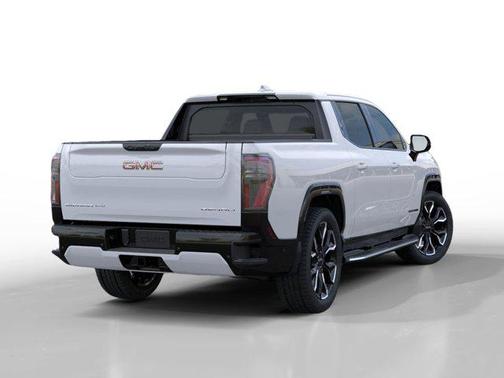 Glacier White Tricoat 2026 GMC Sierra EV Max Range Denali
